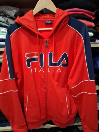 Sudadera Fila Italia Talla M/L Roja y Azul