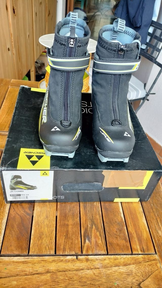 Botas Esquí Fondo Combi Fischer talla 33 junior