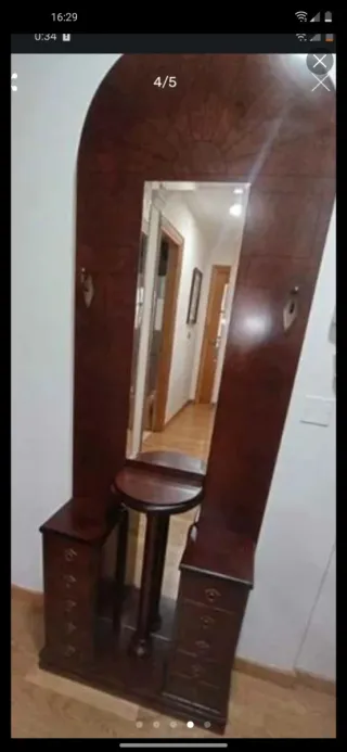 Mueble recibidor madera fondo reducido