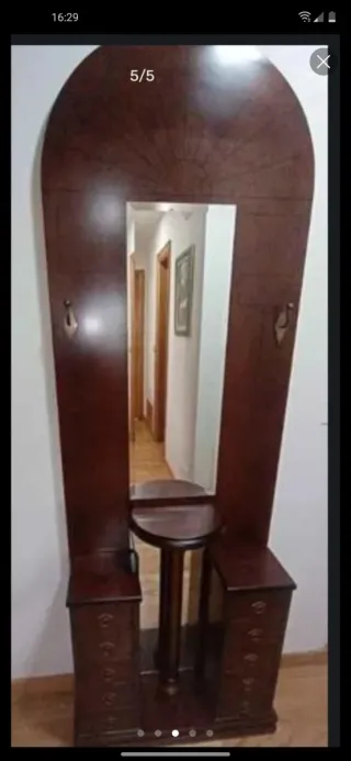 Mueble recibidor madera fondo reducido