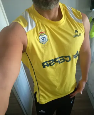 Camiseta entreno sin mangas Recreativo de Huelva.