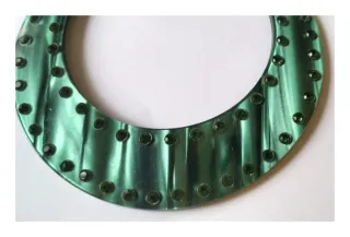 Pendientes flamenca verde y dorado