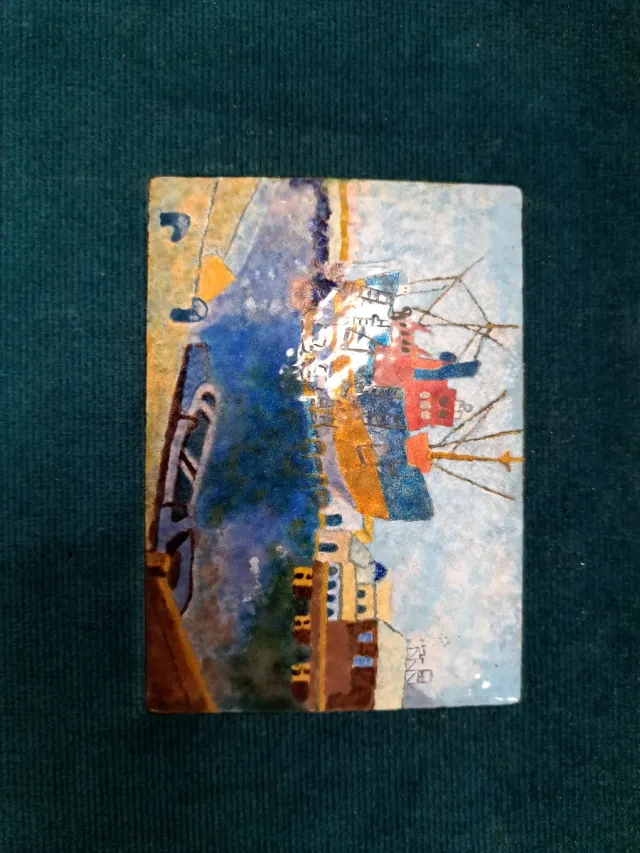 Cuadro puerto marinero