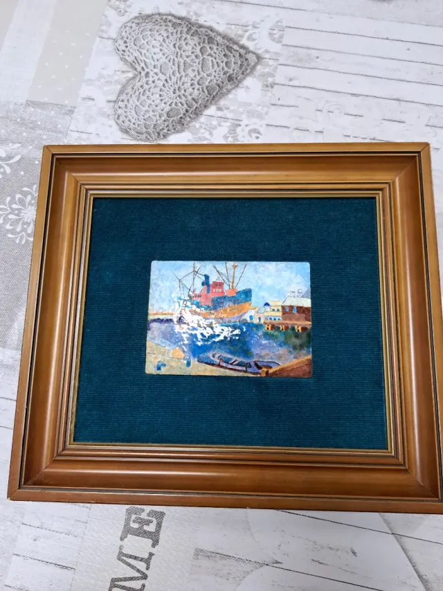 Cuadro puerto marinero