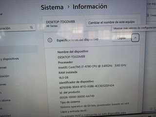 PC genérico i7 4790 , 16GB RAM , 1TB SSD