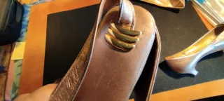 Bolso y Zapatos Italianos Di Sandro Marrón Dorado