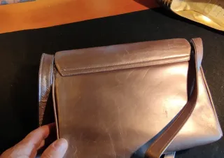 Bolso y Zapatos Italianos Di Sandro Marrón Dorado