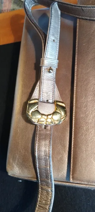 Bolso y Zapatos Italianos Di Sandro Marrón Dorado