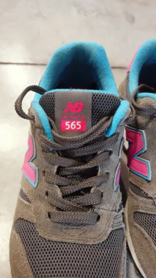 Zapatillas New Balance 565 Gris y Rosa