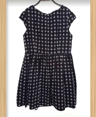 Vestido cuadros negro y blanco