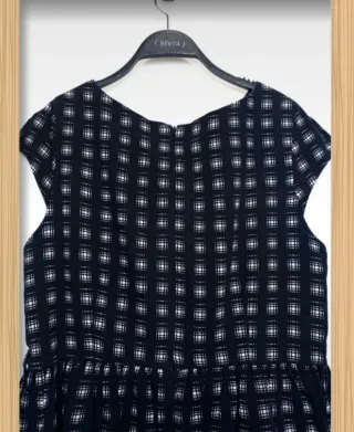 Vestido cuadros negro y blanco