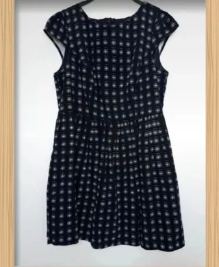 Vestido cuadros negro y blanco