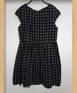 Vestido cuadros negro y blanco