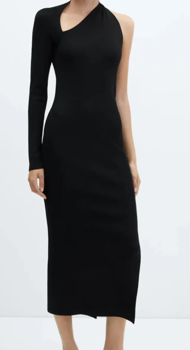 Vestido asimétrico negro