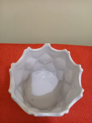 Vaso ceramica bianco decorato