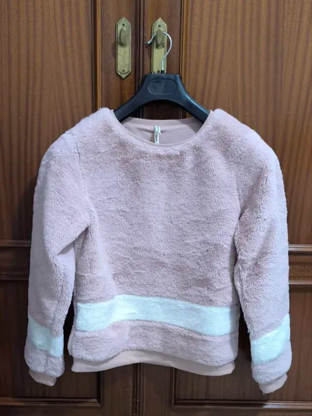 Sudadera niña pelo rosa
