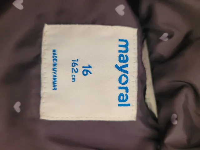 Plumífero plateado niña Mayoral