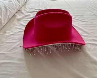 Sombrero cowboy fucsia con pedrería