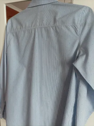 Camisa H&M niño azul rayas