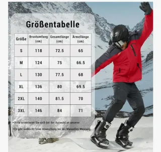 Chaqueta de esquí hombre 2XL