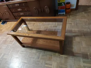 Mesa de centro madera y cristal