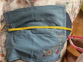 Falda vaquera Tex bordada