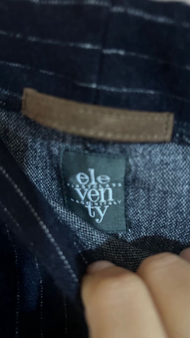 Pantaloni lana vergine gessati