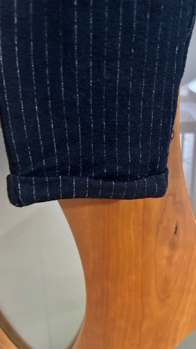 Pantaloni lana vergine gessati