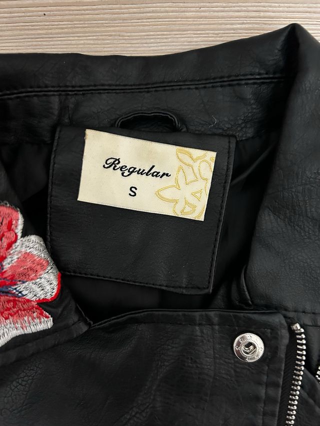 Giacca Biker pelle Donna Floreale S
