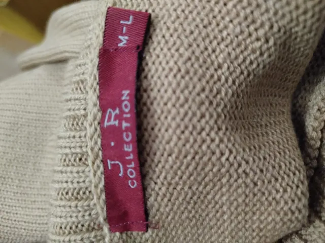 Jersey sin mangas cuello alto beige Talla M/L