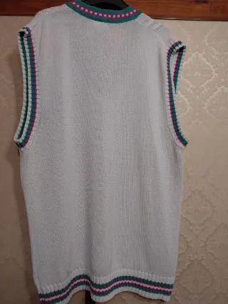 Gilet Fila cotone bianco con righe