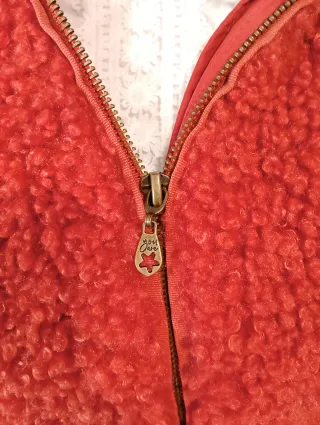 Chaqueta borreguito granate/roja