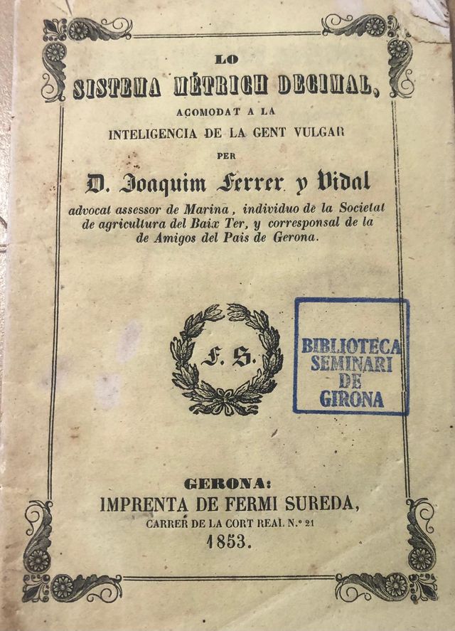 Lo sistema Métrich decimal, 1853