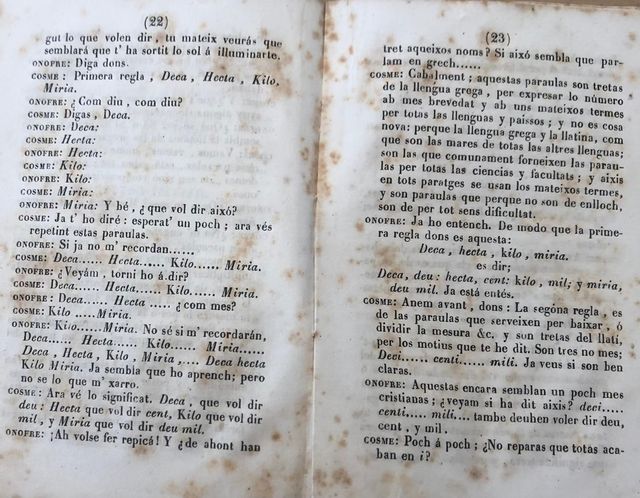 Lo sistema Métrich decimal, 1853