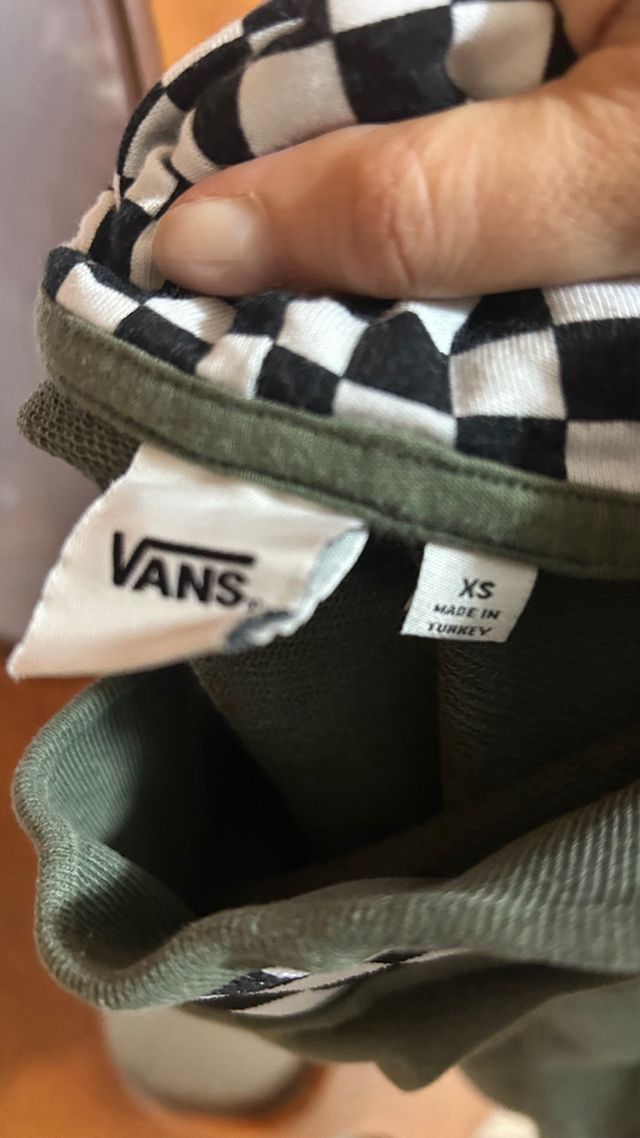 Felpa Cropped Vans Verde Talla XS