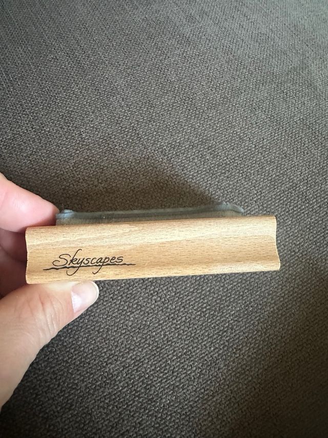 Sello de madera faro y barco