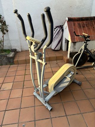 Bicicleta Spinning Diadora y elíptica decatlón