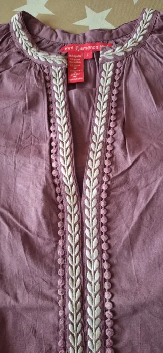 Blusa bordada boho mujer bordada