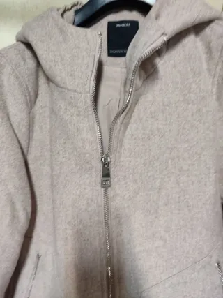 Cappotto donna rosa cipria tg 44 con cappuccio