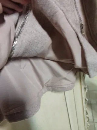 Cappotto donna rosa cipria tg 44 con cappuccio