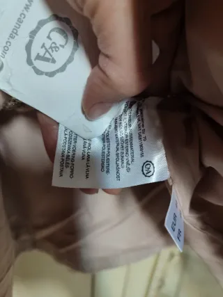 Cappotto donna rosa cipria tg 44 con cappuccio