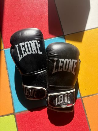 Guantes de boxeo Leone negros 12oz