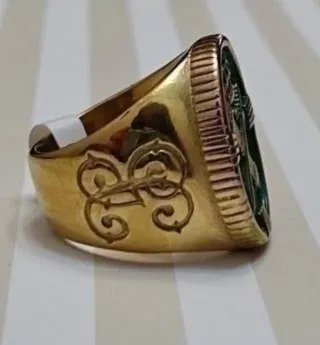 OFERTA ANILLO SELLO LOGO BAÑO ORO VARIAS TALLAS