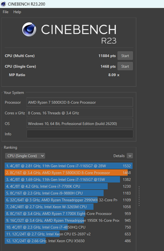 PC Ryzen 5800X3D 32GB 1TB SSD Win11Pro (Sin GPU)