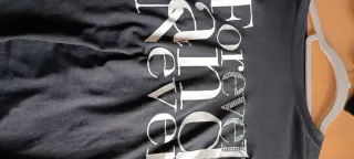 Camiseta Zara Negra Forever and Never