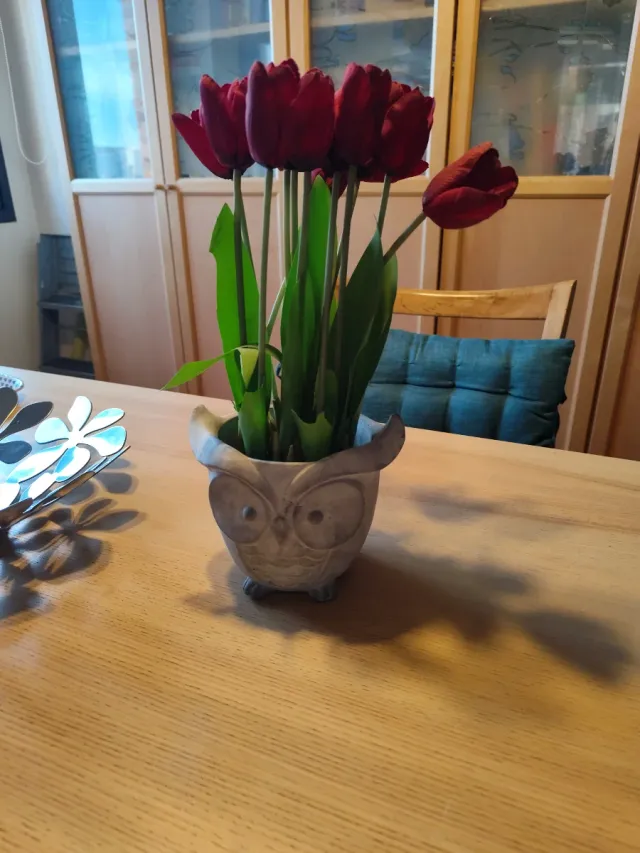 Tiesto Búho Gris Piedra