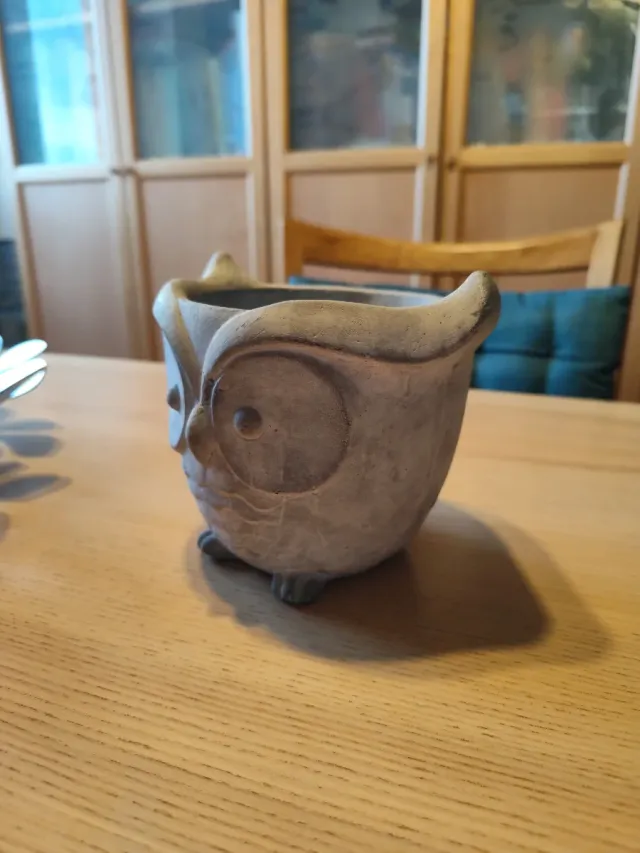 Tiesto Búho Gris Piedra