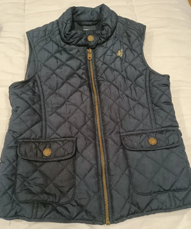 Chaleco acolchado niña, 6-7 años.Color azul marino