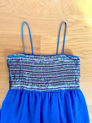 Abito elegante Gaudi blu paillettes