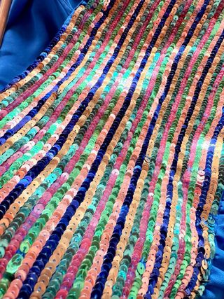 Abito elegante Gaudi blu paillettes